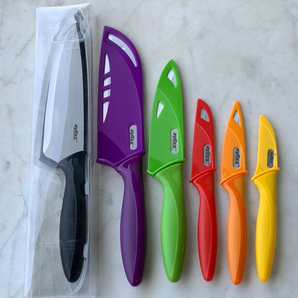 ZYLISS KNIFE SET 6 PIECE NEW MULTI COLOR GUARDS